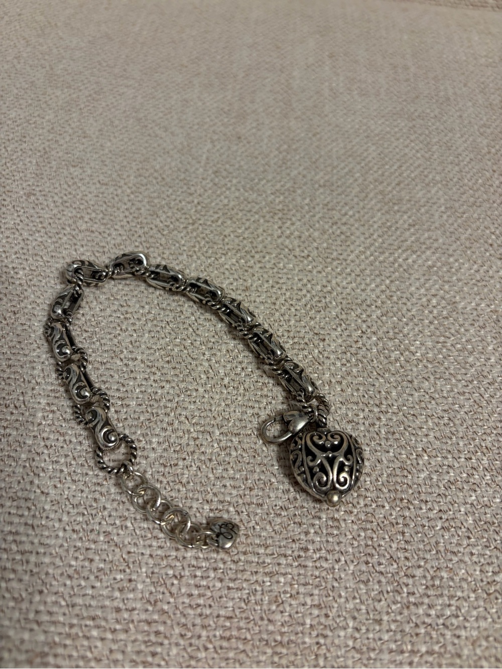 Brighton Silver Filigree Heart Charm Bracelet - Picture 2 of 2